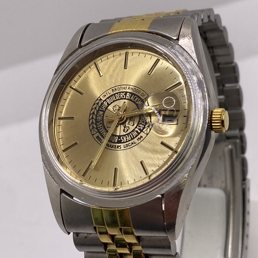 Mens Local 154 Union Iron Ship Builders Blacksmiths Watch New Battery